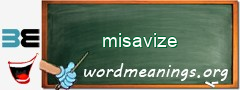 WordMeaning blackboard for misavize